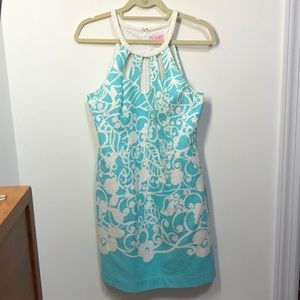 Lilly Pulitzer Cotton Strapless Jacquard Dress. 10